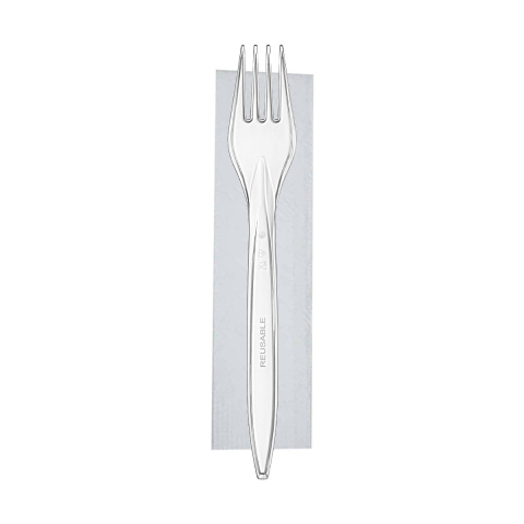 Premium wielorazowy komplet WIDELEC SERWETKA transparent
